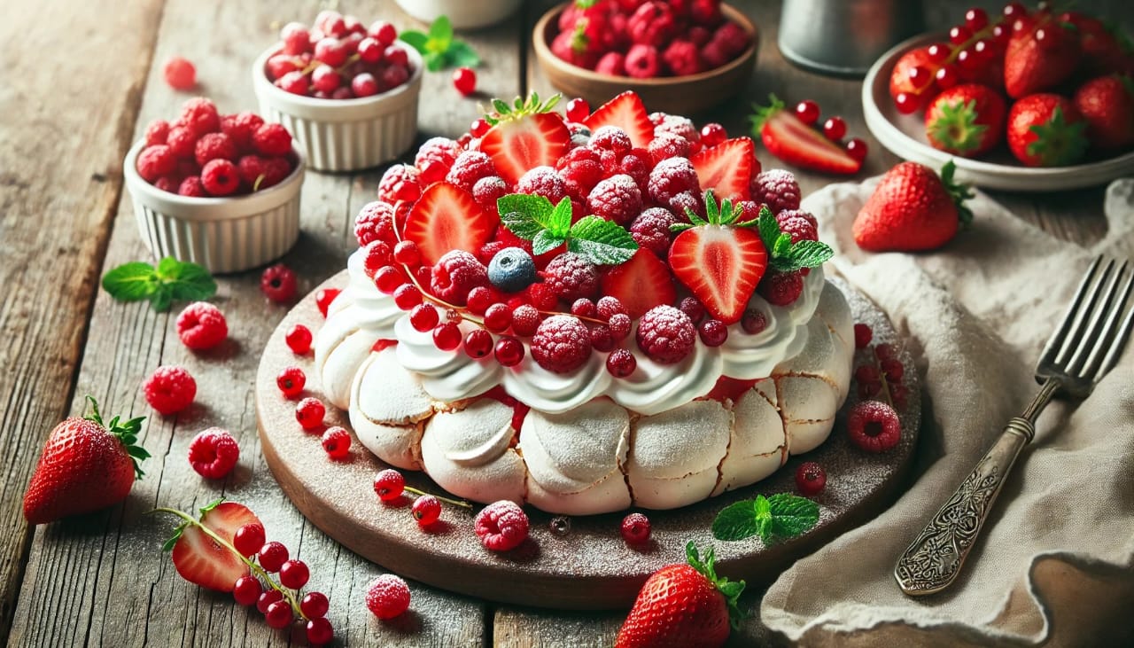 Pavlova fruits rouges