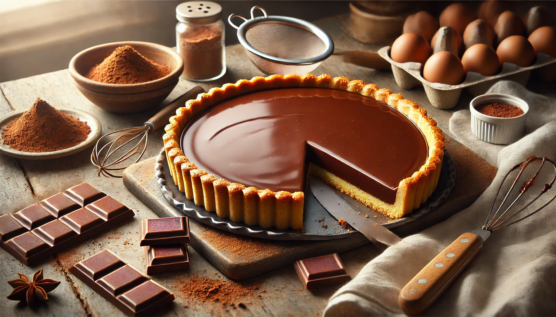 recette tarte au chocolat​